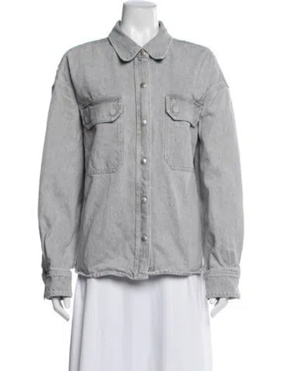 Pre-owned Agolde Denim Jacket In Grey