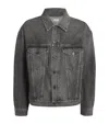 Agolde Man Denim Outerwear Black Size L Recycled Cotton In Grey