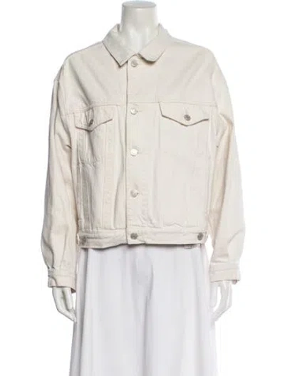 Pre-owned Agolde Denim Jacket In Neutral