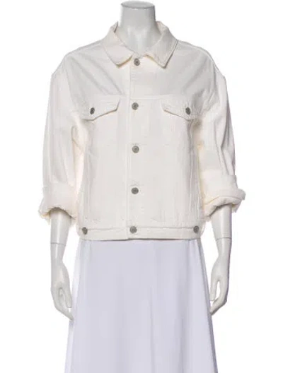 Pre-owned Agolde Denim Jacket In Neutral