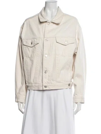 Pre-owned Agolde Denim Jacket In Neutrals