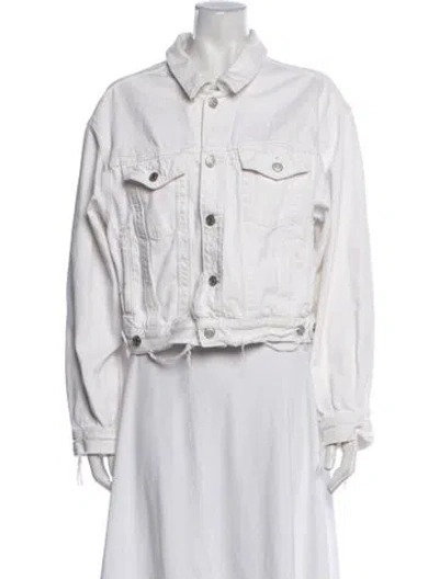 Pre-owned Agolde Denim Jacket In Neutrals