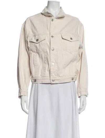 Pre-owned Agolde Denim Jacket In Neutrals