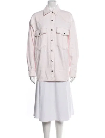Pre-owned Agolde Denim Jacket In Pink