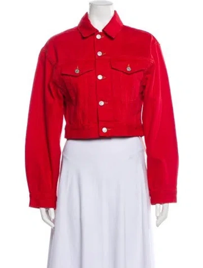 Pre-owned Agolde Denim Jacket In Red