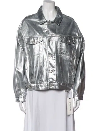 Pre-owned Agolde Denim Jacket In Silver