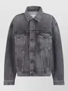 Agolde Denim Jacket Structured Collar Buttoned Cuffs Pockets In Multi