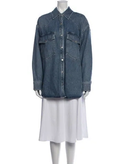 Pre-owned Agolde Denim Jacket W/ Tags In Blue