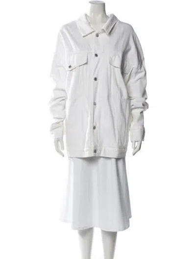 Pre-owned Agolde Denim Jacket In White