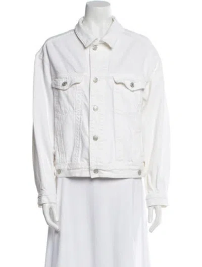 Pre-owned Agolde Denim Jacket In White