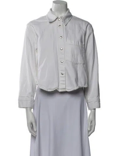 Pre-owned Agolde Denim Jacket In White