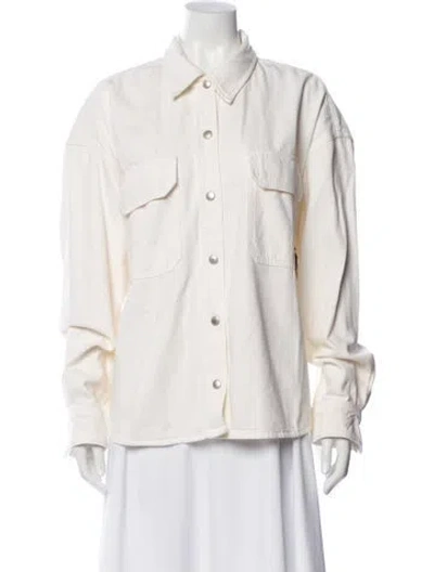 Pre-owned Agolde Denim Jacket In White