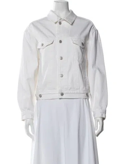 Pre-owned Agolde Denim Jacket In White