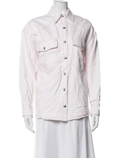 Pre-owned Agolde Denim Jacket In White