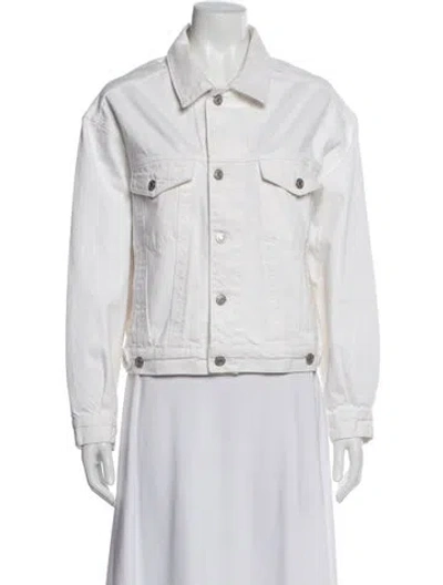 Pre-owned Agolde Denim Jacket In White