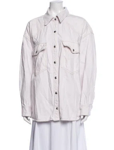 Pre-owned Agolde Denim Jacket In White