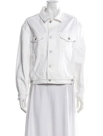 Pre-owned Agolde Denim Jacket In White