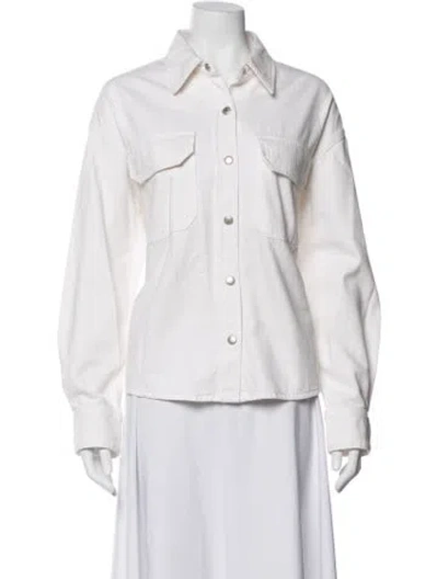 Pre-owned Agolde Denim Jacket In White