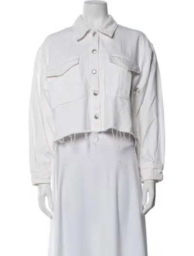 Pre-owned Agolde Denim Jacket In White
