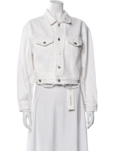 Pre-owned Agolde Denim Jacket In White