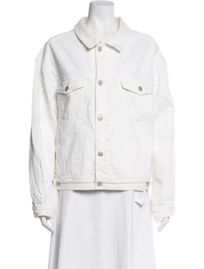 Pre-owned Agolde Denim Jacket In White