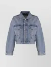Agolde Denim Jacket With Chest Pockets And Collar In Blue