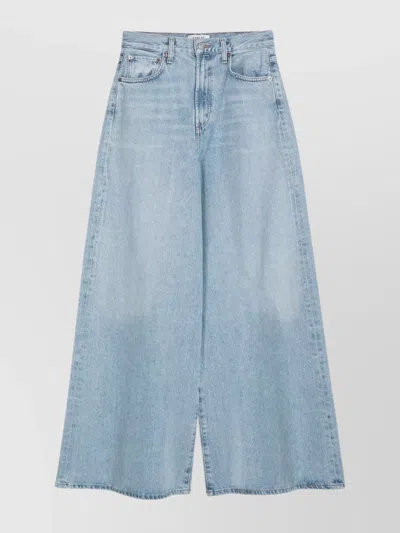 Agolde Denim Jeans Wide-leg Five Pockets In Blue