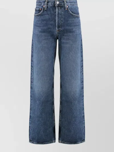Agolde Arc Mid-rise Wide-leg Denim Trousers In Blue