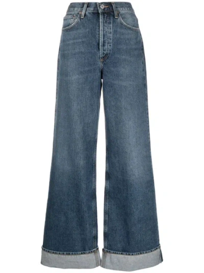 Agolde Denim Pants  Blue Ladies