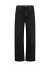 Agolde Low Curve Barrel-leg Jeans In Black Tar