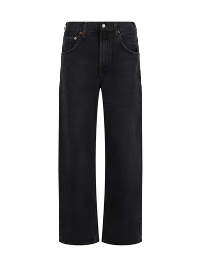 Agolde Denim Pants In Black Tar