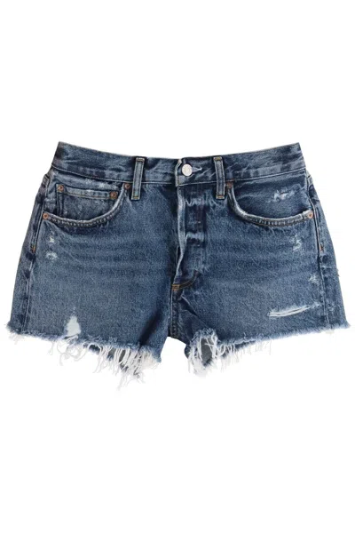 Agolde Denim Parker Shorts For Men In Blue