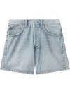 Agolde V-waist Bermuda Shorts In Blue