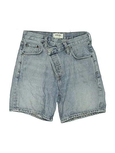 Pre-owned Agolde Denim Shorts In Blue
