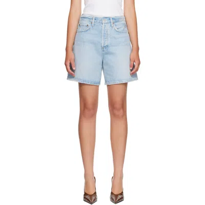Agolde Dame Denim Shorts In Blue