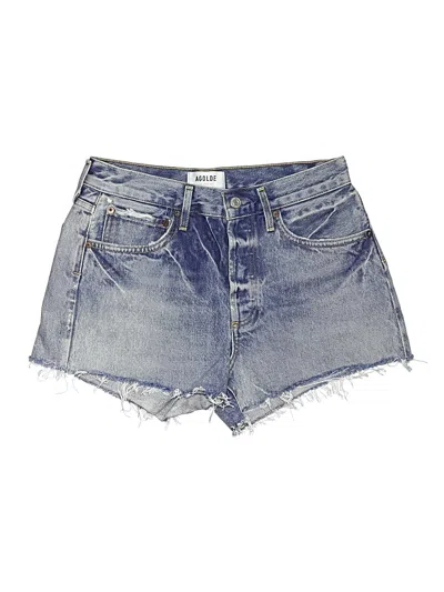 Agolde Denim Shorts In Blue