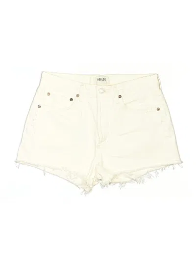 Pre-owned Agolde Denim Shorts In Ivory