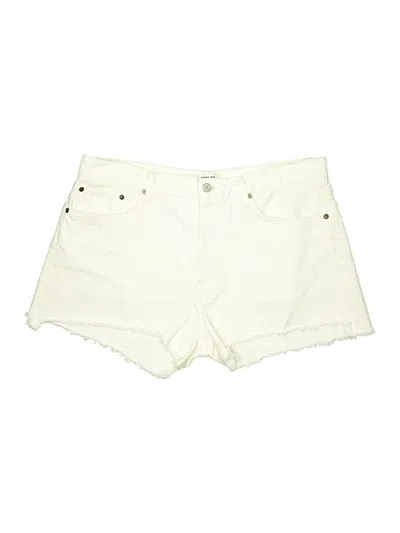 Pre-owned Agolde Denim Shorts In Ivory