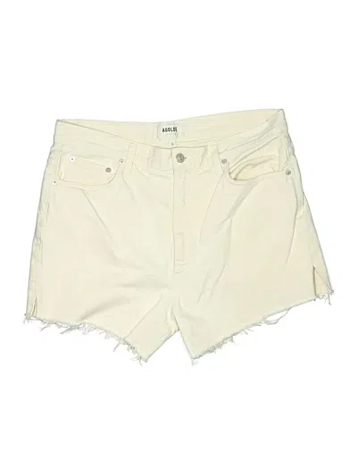 Pre-owned Agolde Denim Shorts In Ivory