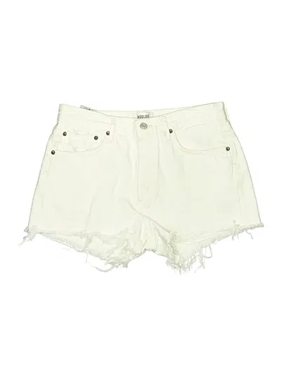 Pre-owned Agolde Denim Shorts In Ivory
