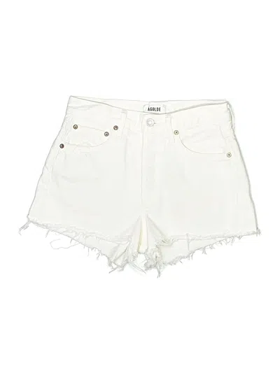 Pre-owned Agolde Denim Shorts In Ivory