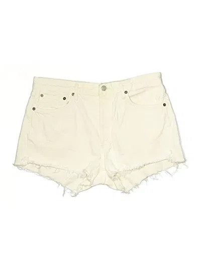 Pre-owned Agolde Denim Shorts In White