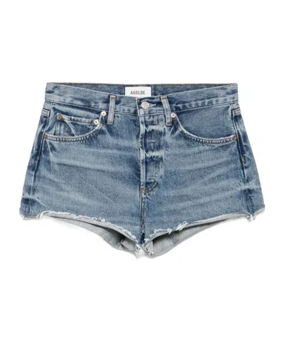 AGOLDE DENIM SHORTS WITH BELT LOOPS