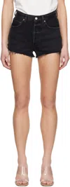 Agolde Riley High Rise Slim Leg Shorts In Vortex