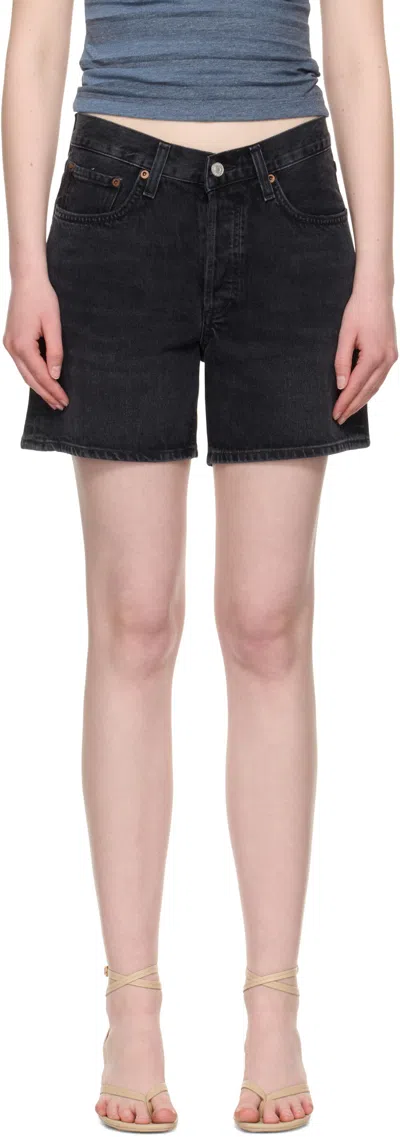 AGOLDE DENIM SHORTS WITH BELT LOOPS