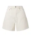 Agolde Denim Shorts With Belt Loops In Neutral