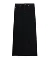 Agolde Hilla Denim Maxi Skirt In Blue