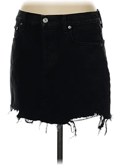 Pre-owned Agolde Denim Skirt In Black