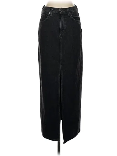 Pre-owned Agolde Denim Skirt In Black
