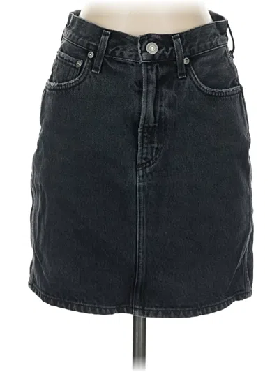 Pre-owned Agolde Denim Skirt In Black
